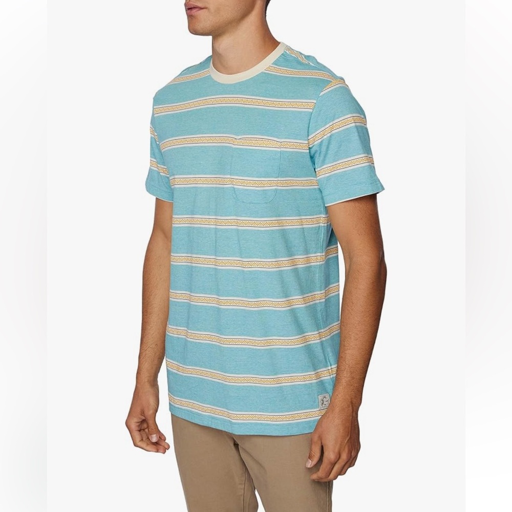 O'NEILL Brockton blue Men's Striped T-Shirt - Comfortable Graphic Tees For Men
